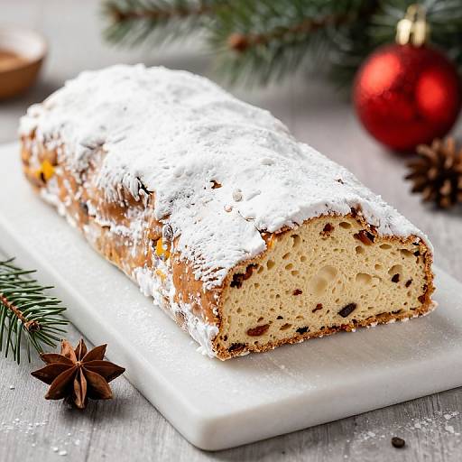 Christmas Stollen Festive Stock Photo