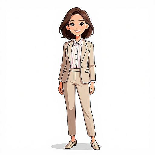 Smiling Woman in Business Casual Attire