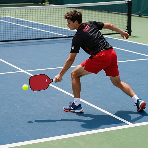 Dynamic Pickleball Player in Action