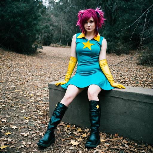 Vibrant Cosplay Outfit with Star Detail