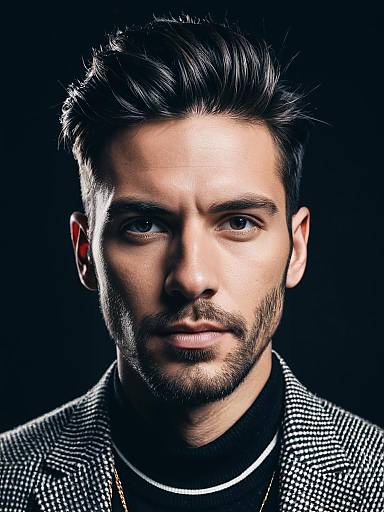 Trendy Close-Up: Modern Male Headshot