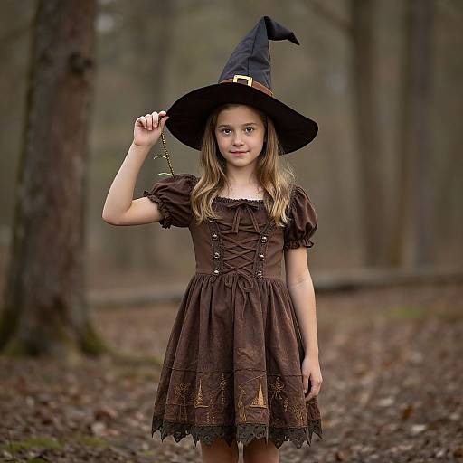 Young Girl Wood Witch Costume