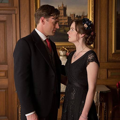 Elegantly Dressed Downton Abbey Couple