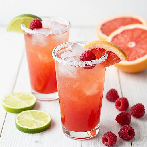 Vibrant Raspberry-Grapefruit Margaritas