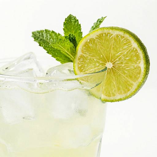 Refreshing Lime Mint Cocktail Close-Up