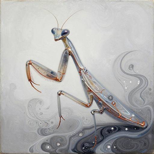 Gothic Translucent Mantis with Copper