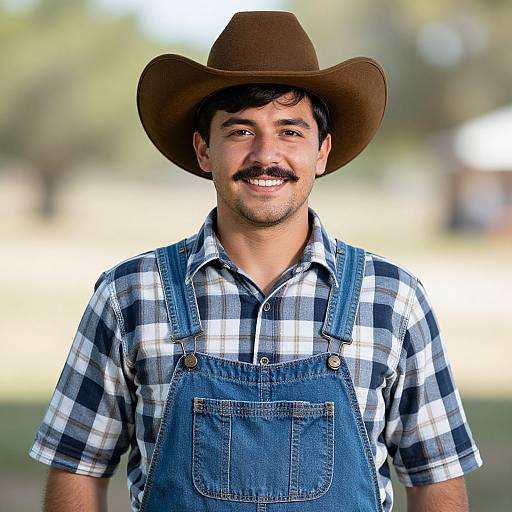 Realistic American Farmer Portrait