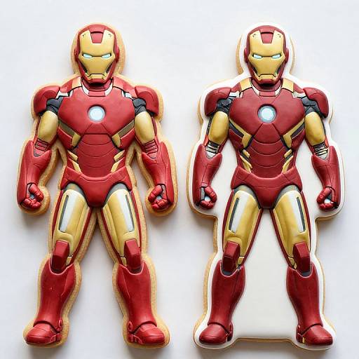 Iron Man Cookie Cutter and Decorated Cookie