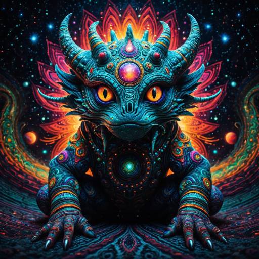 Mystical Psychedelic Space Creature