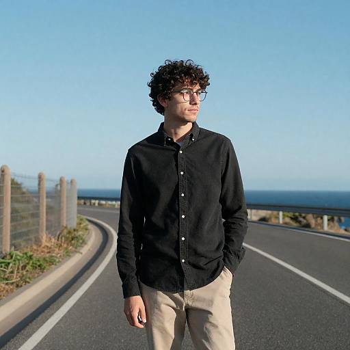 Young Man by the Ocean Road