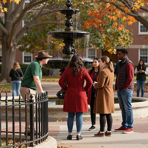 Autumn Campus Life: A Vibrant Scene