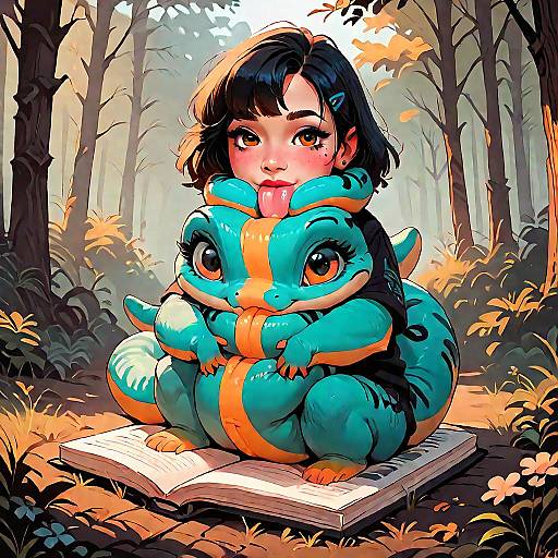 Cozy Cute Lickitung in Forest