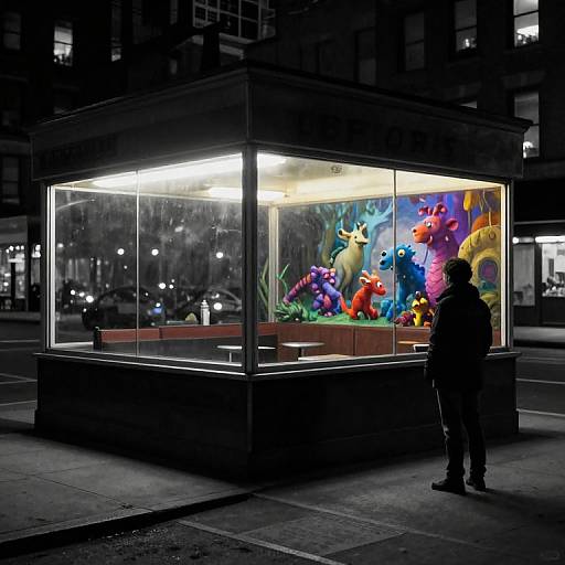 Hopper-Inspired Urban Fantasy Diner