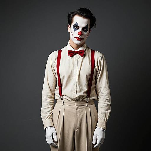 Vintage Male Mime in Photorealistic Style