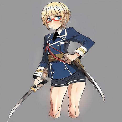 Illustration of Hakata toushirou, touken ranbu in the style of Maniacpaint