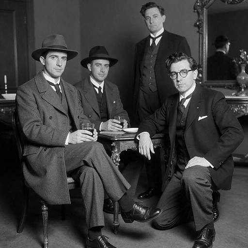 Noir Portrait of Vintage Gentlemen