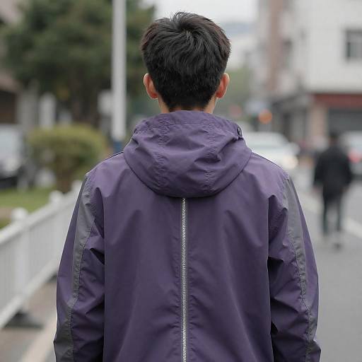Urban Scene with Young Man in Jacket