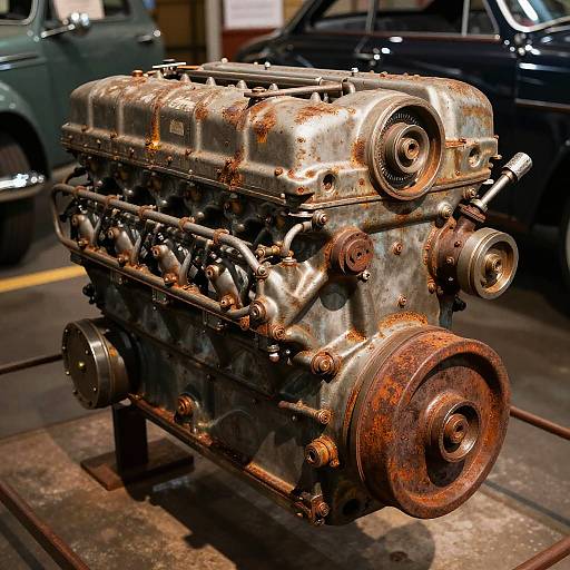 Vintage V20 Car Engine Display