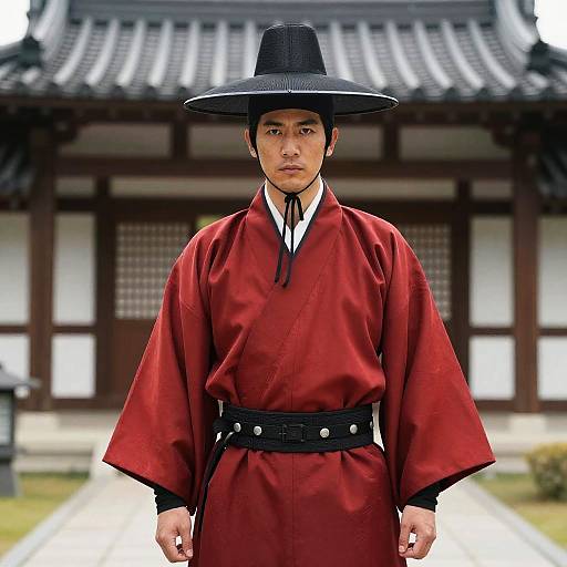 Ronin Samurai in Red Robe