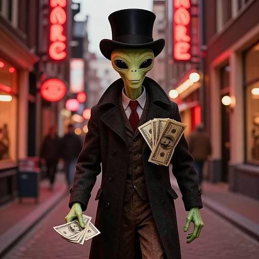 Alien in Amsterdam's Red Light District