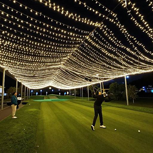 Magical Night Golf Under Fairy Lights