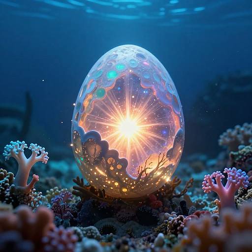 Radiant Otherworldly Underwater Egg