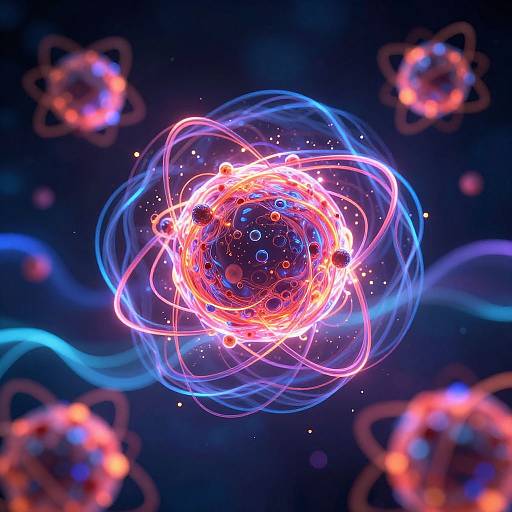 Neon Quantum Particle Visualization