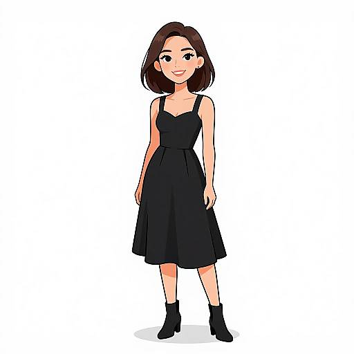 Smiling Woman in Stylish Trapeze Dress