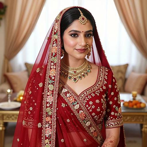 Traditional Punjabi-Gujarati Lehenga Close-up