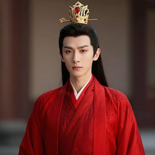 Man in Red Robe and Crown