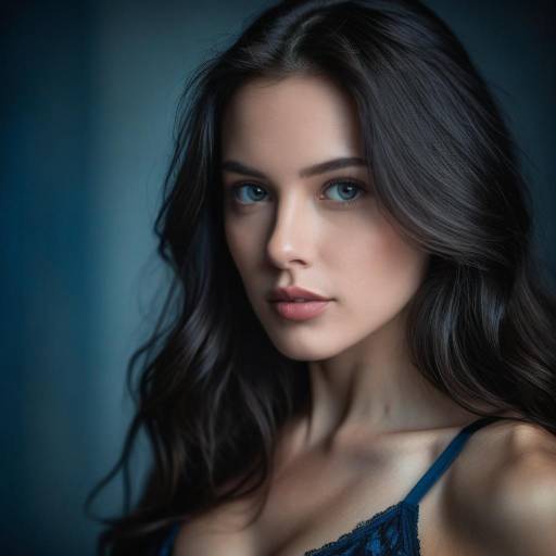 Cinematic Portrait of a Dark-Haired Woman