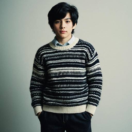 Stylish Solo Male in Sweater Fashion