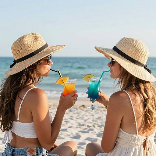 Couples Enjoying Cocktails on Naples Beach
