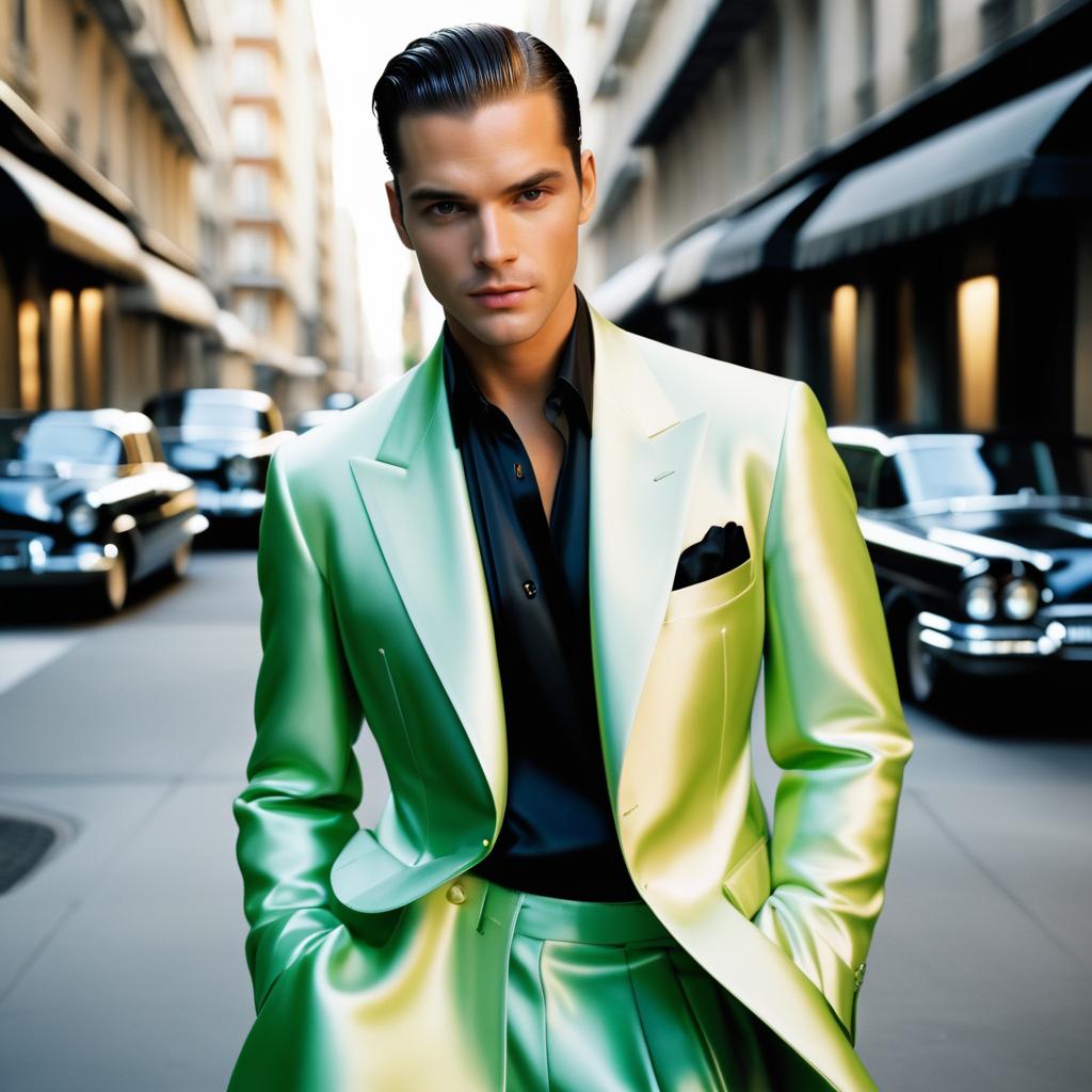 Urban Elegance: Dapper Young Man Portrait