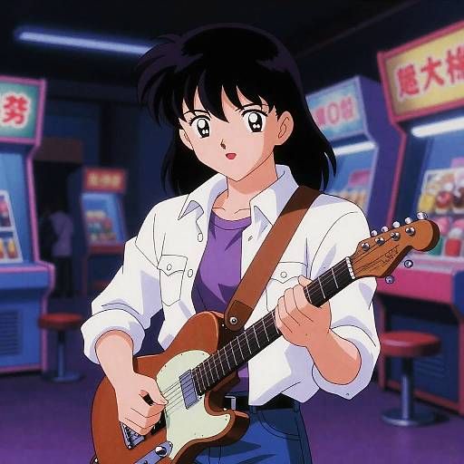 Midnight Neon Rogue Android Musician