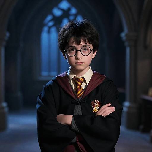 Serious Young Wizard in Archway