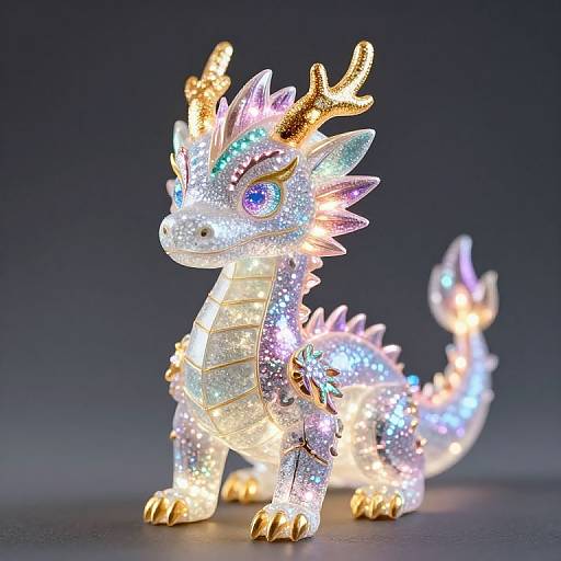 Sparkly Light-Up Glowing Dragon