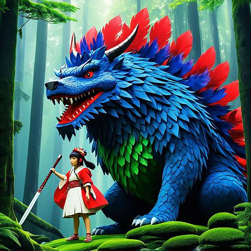 Godzilla Reimagined as Princess Mononoke