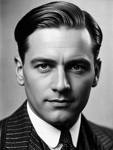 1920s Close-up Gentleman With Slick Hair