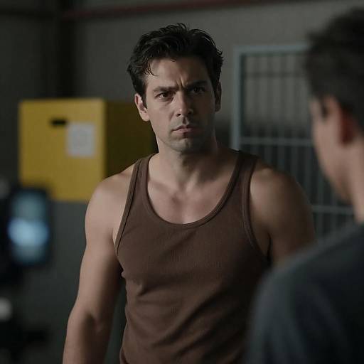 Mysterious Man in Industrial Setting