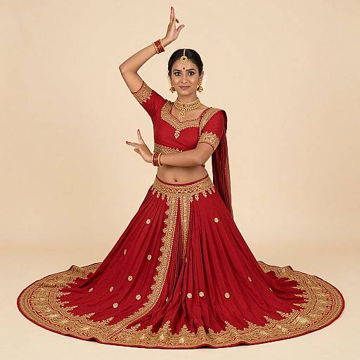 Traditional Mudra Dance Costume Pose