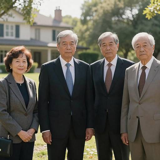 Outdoor Portrait of Four Older Adults