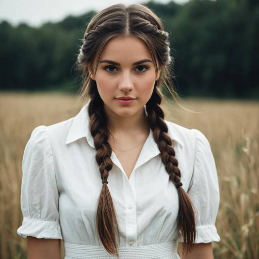 Photorealistic Girl in White Attire