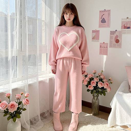 Cozy Pastel Bedroom Fashion Look