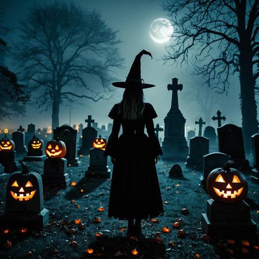Mysterious Night in a Foggy Graveyard