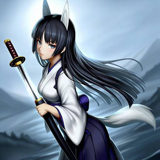 Illustration of Anabuki tomoko, world witches series in the style of Kumiko shiba