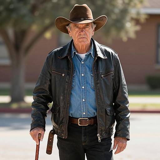 Older Man in Maverick Cowboy Costume