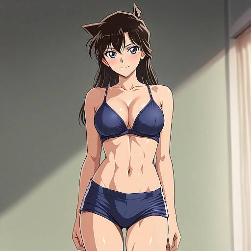 High-Resolution Detective Conan Style Girl