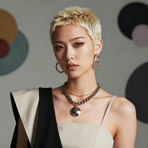 Avant-Garde Platinum Blonde Portrait