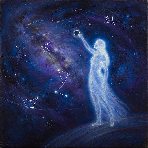 Celestial Painter Creating Cosmic Constellations